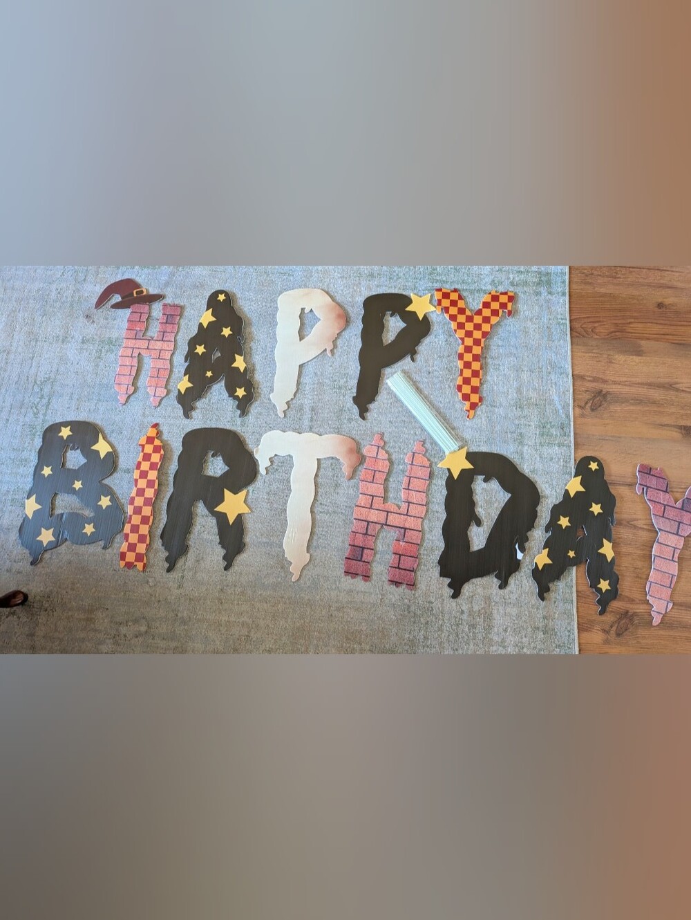 New Large 16" Harry Potter Themed Happy Birthday Yard Letters With Stakes